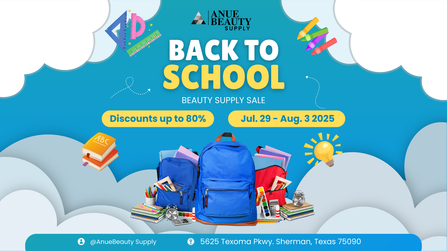 Back-To-School Sale July 29 - Aug. 3 2025