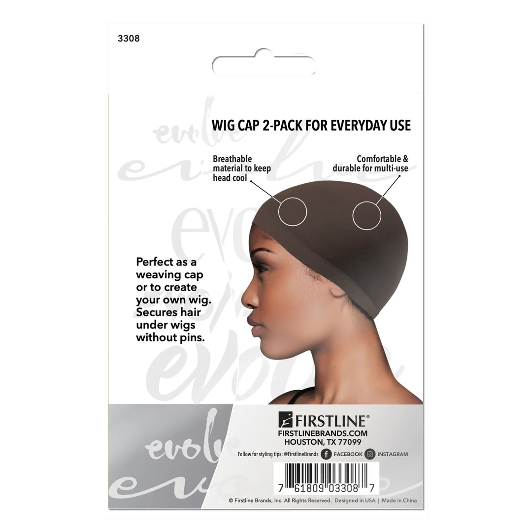 EVOLVE® Wig Cap 2-Pack Brown #3308 image 2