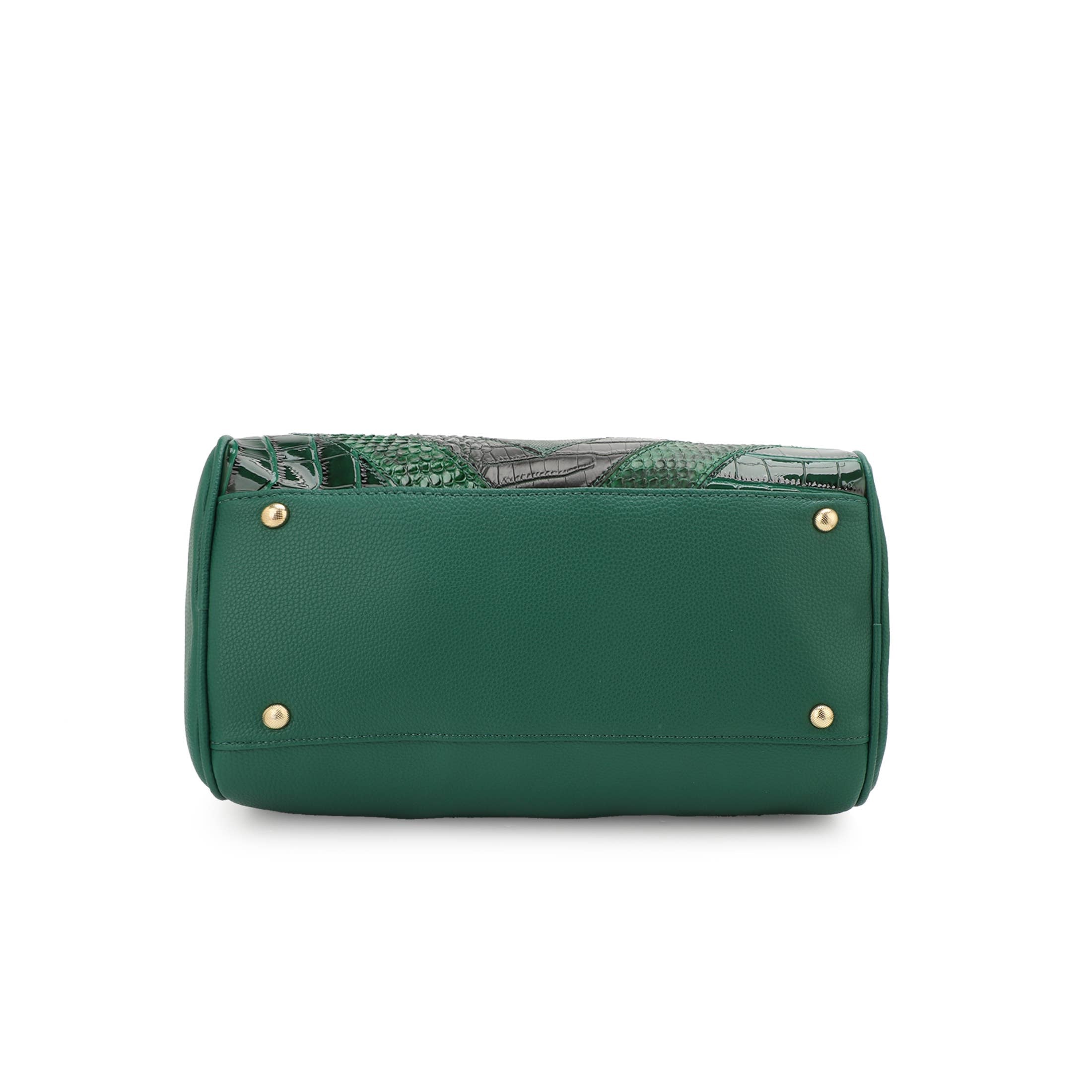 GEORGINA SHINY PATCHWORK BOSTON  BAG  WITH WALLET