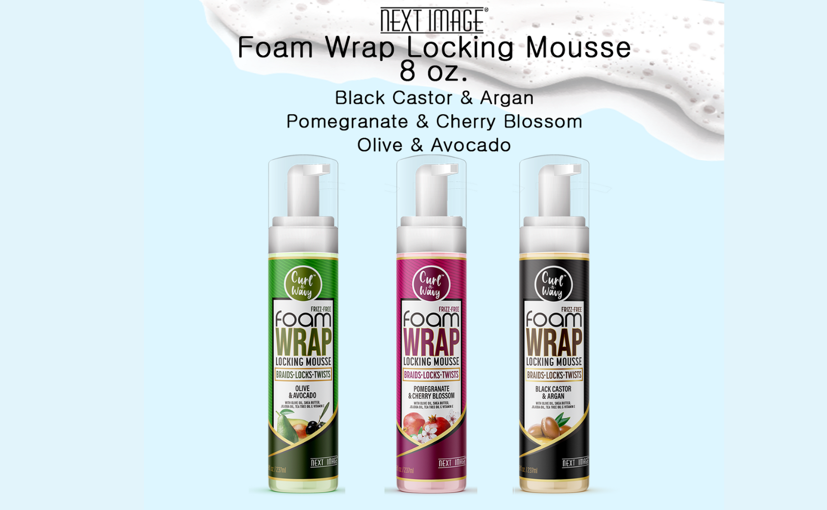 NEXT IMAGE - Foam Wrap Locking Mousse Olive & Avocado