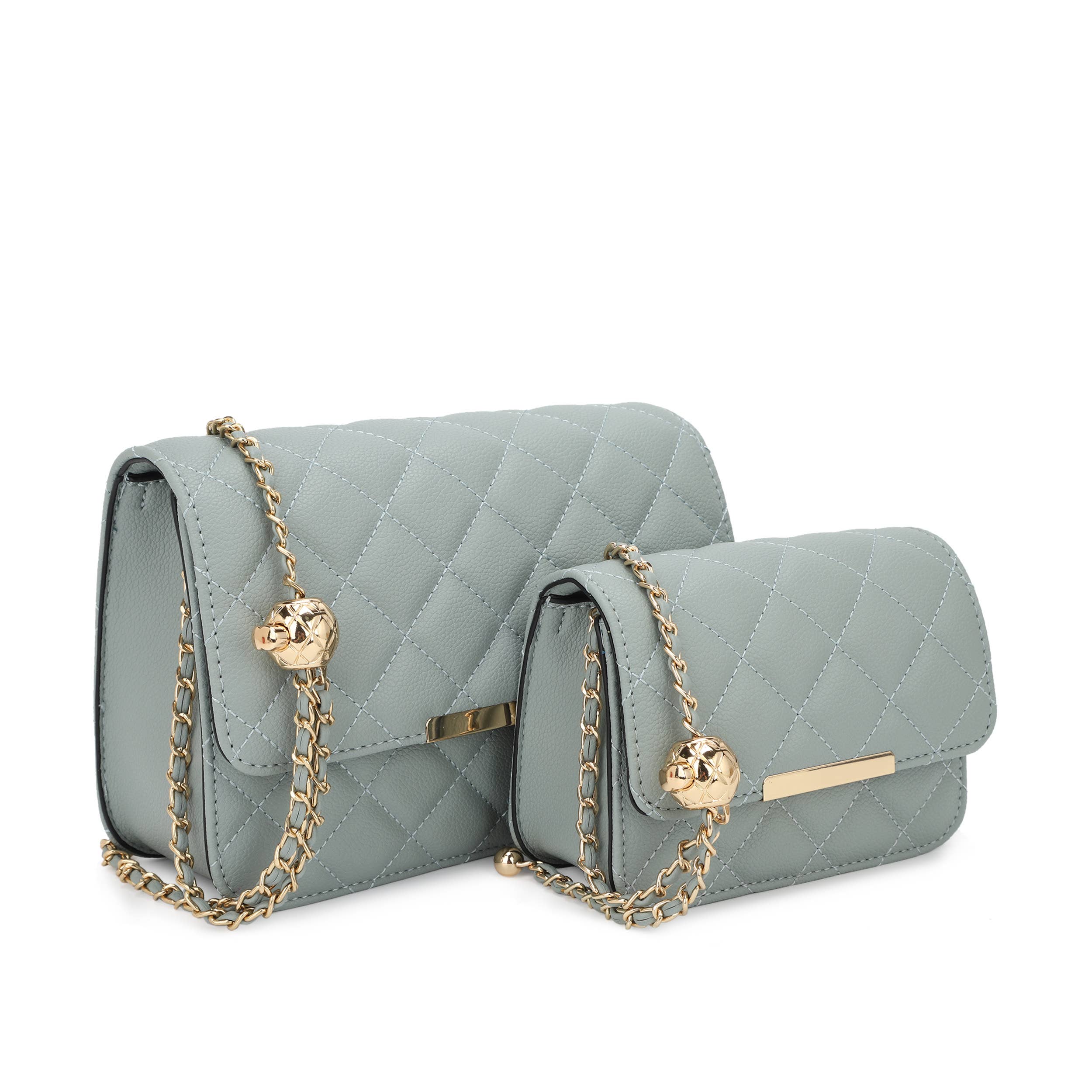 Melody 2-in-1 Crossbody Bag with Adjustable Gold Ball Chain
