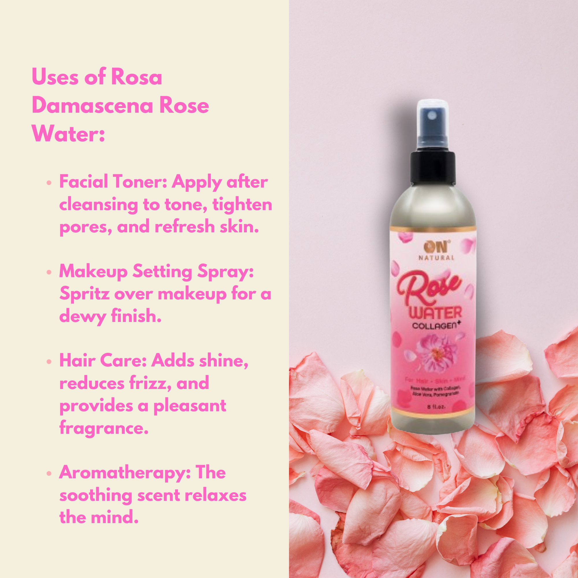 ON NATURAL - Rose Water + Collagen