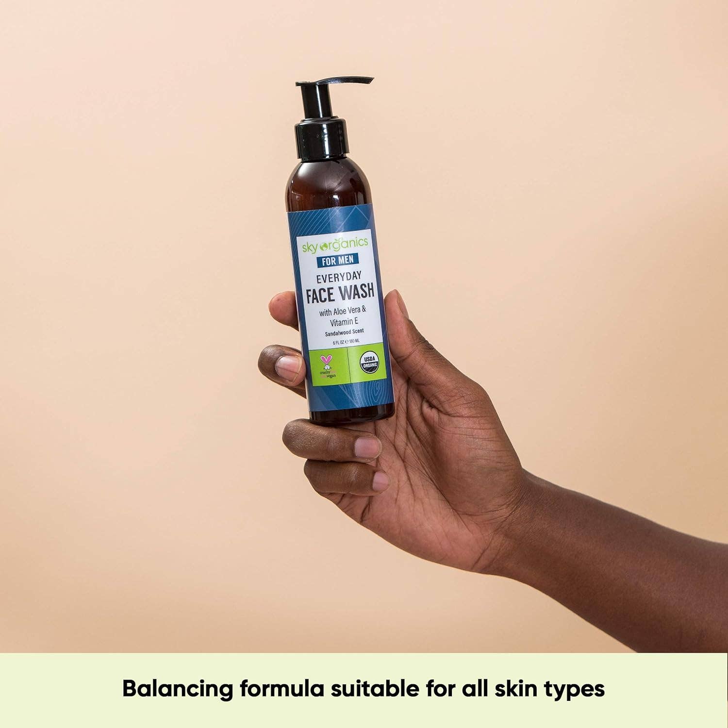 Sky Organics For Men  Everyday Face Wash - 6 Oz.