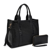 FLAMENCO WOVEN TOTE BAG WITH WALLET