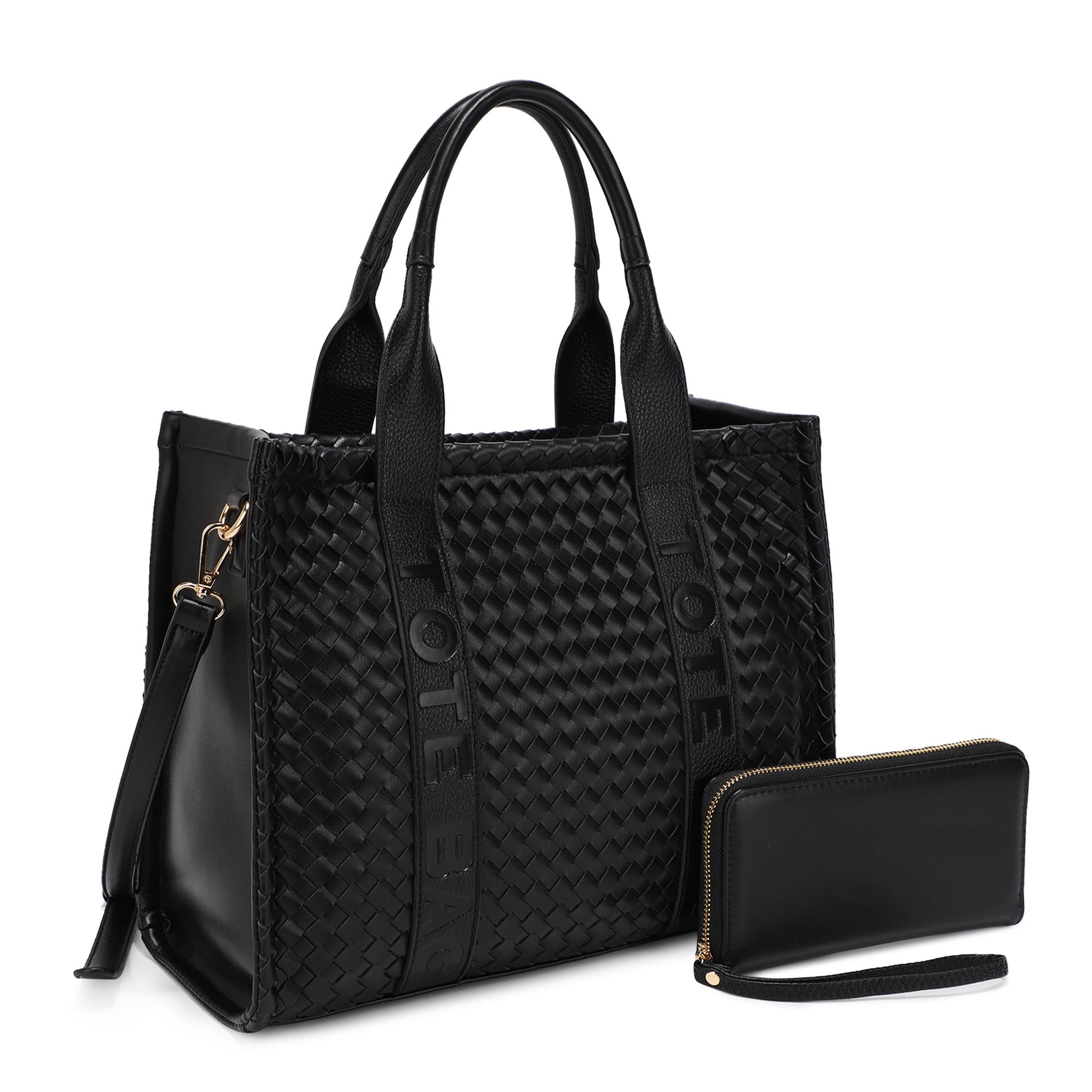 FLAMENCO WOVEN TOTE BAG WITH WALLET
