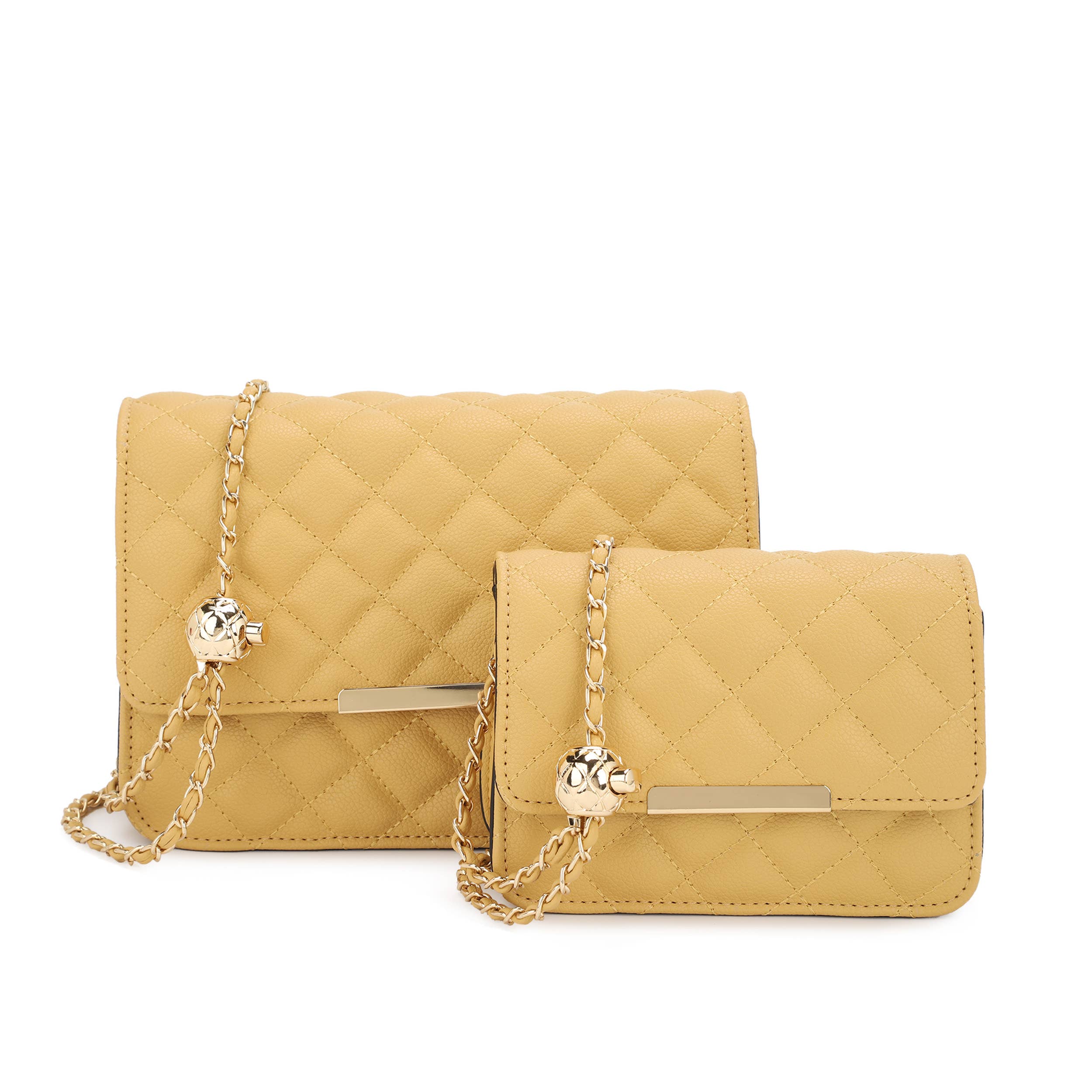 Melody 2-in-1 Crossbody Bag with Adjustable Gold Ball Chain