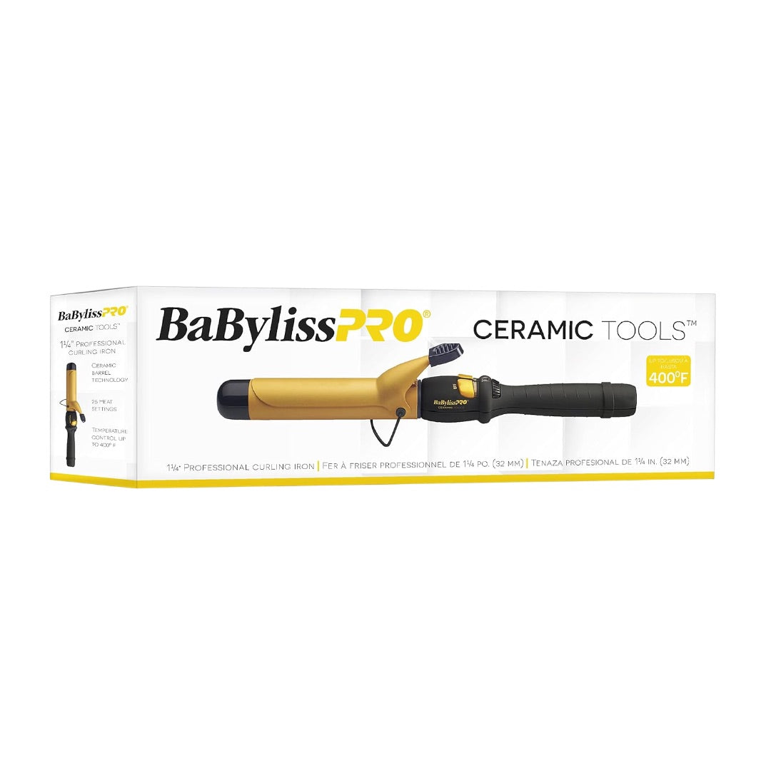 BaBylissPro® Ceramic Tools™ 1 1/4" Professional Curl Iron Gold image 0