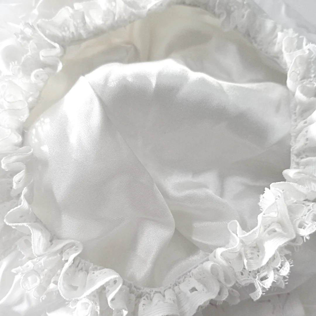 EVOLVE® Satin-Lined Shower Cap Ivory #6708 image 2