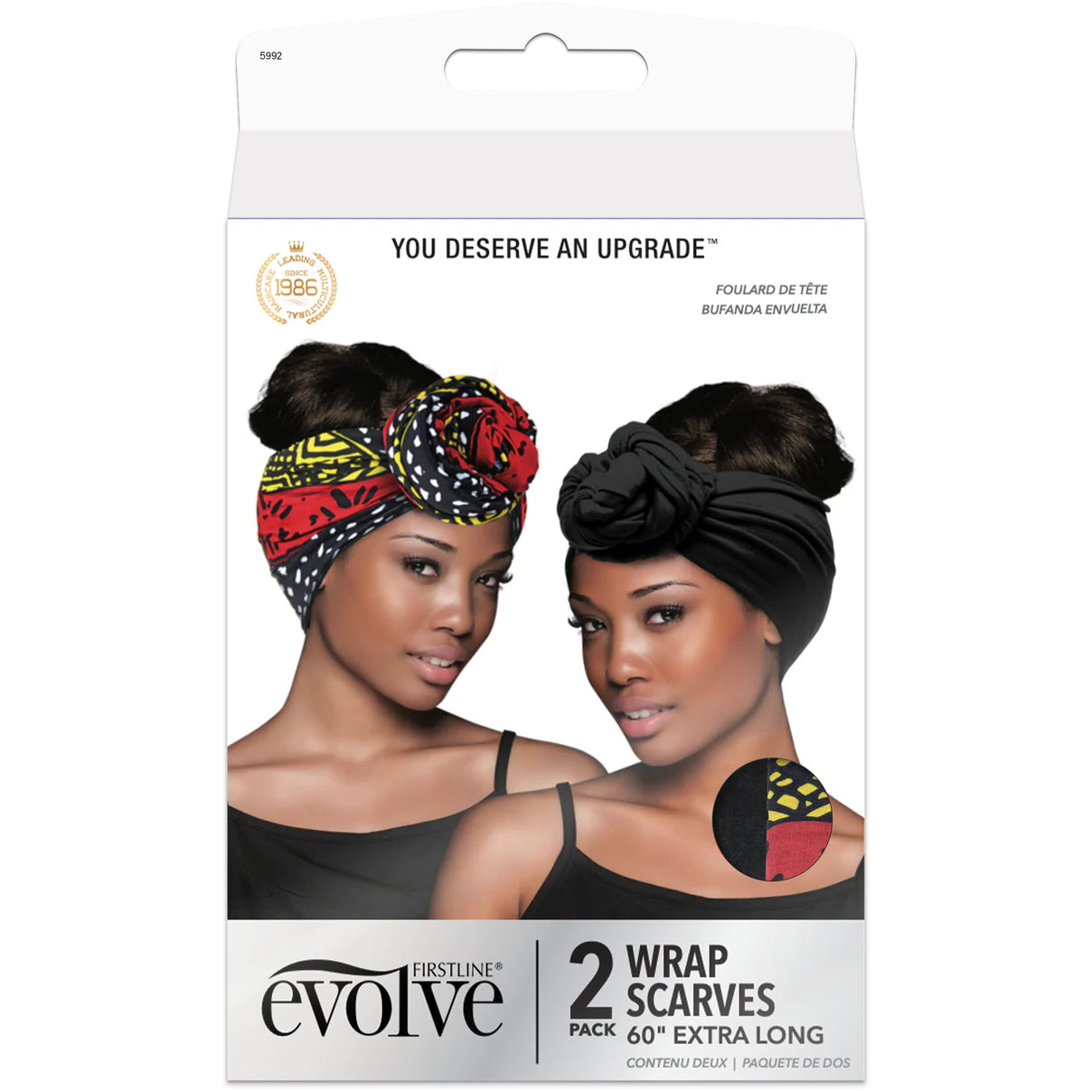 EVOLVE® Wrap Scarf 2-Pack Tribal, Black #5992 image 0