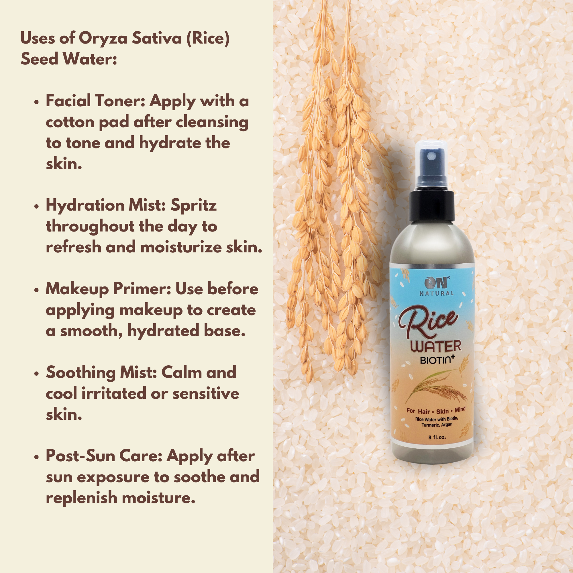 ON NATURAL - Rice Water + Biotin