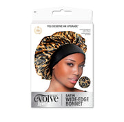 EVOLVE® Satin Wide-Edge Bonnet Leopard Print #1666 image 0