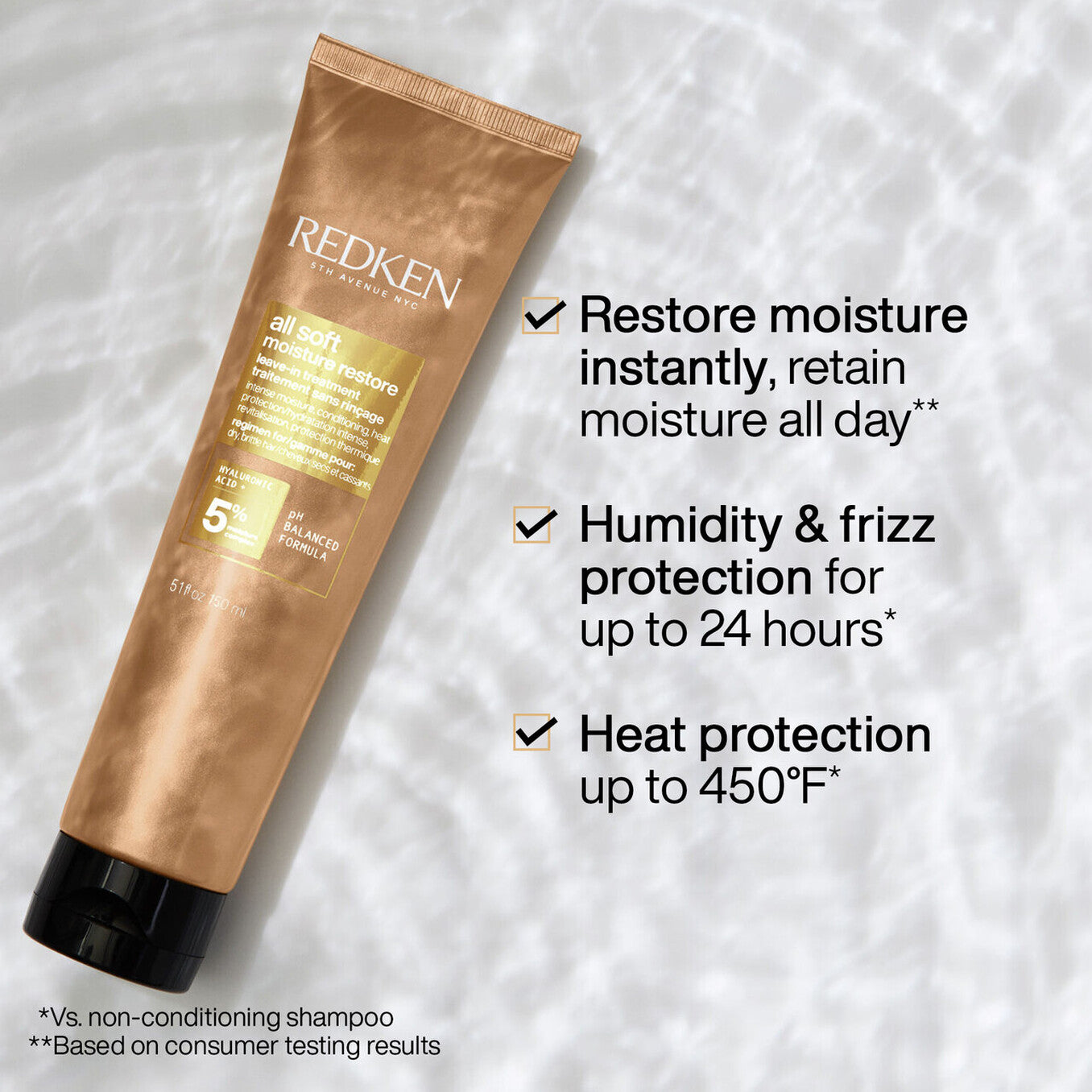 REDKEN® All Soft Moisture Restore Leave-In Treatment with Hyaluronic Acid image 1