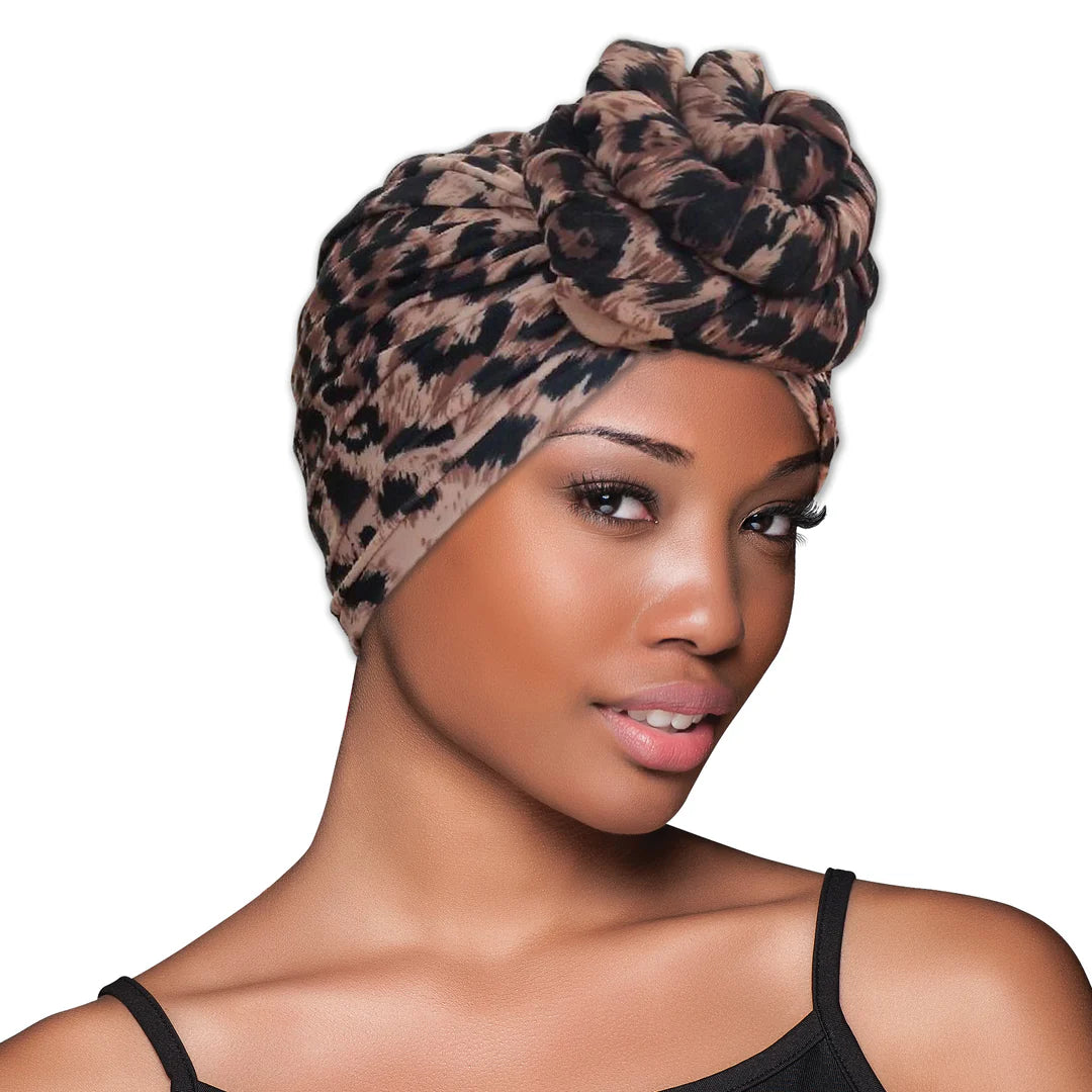 EVOLVE® Top Knot Turban Animal Print #326 image 2