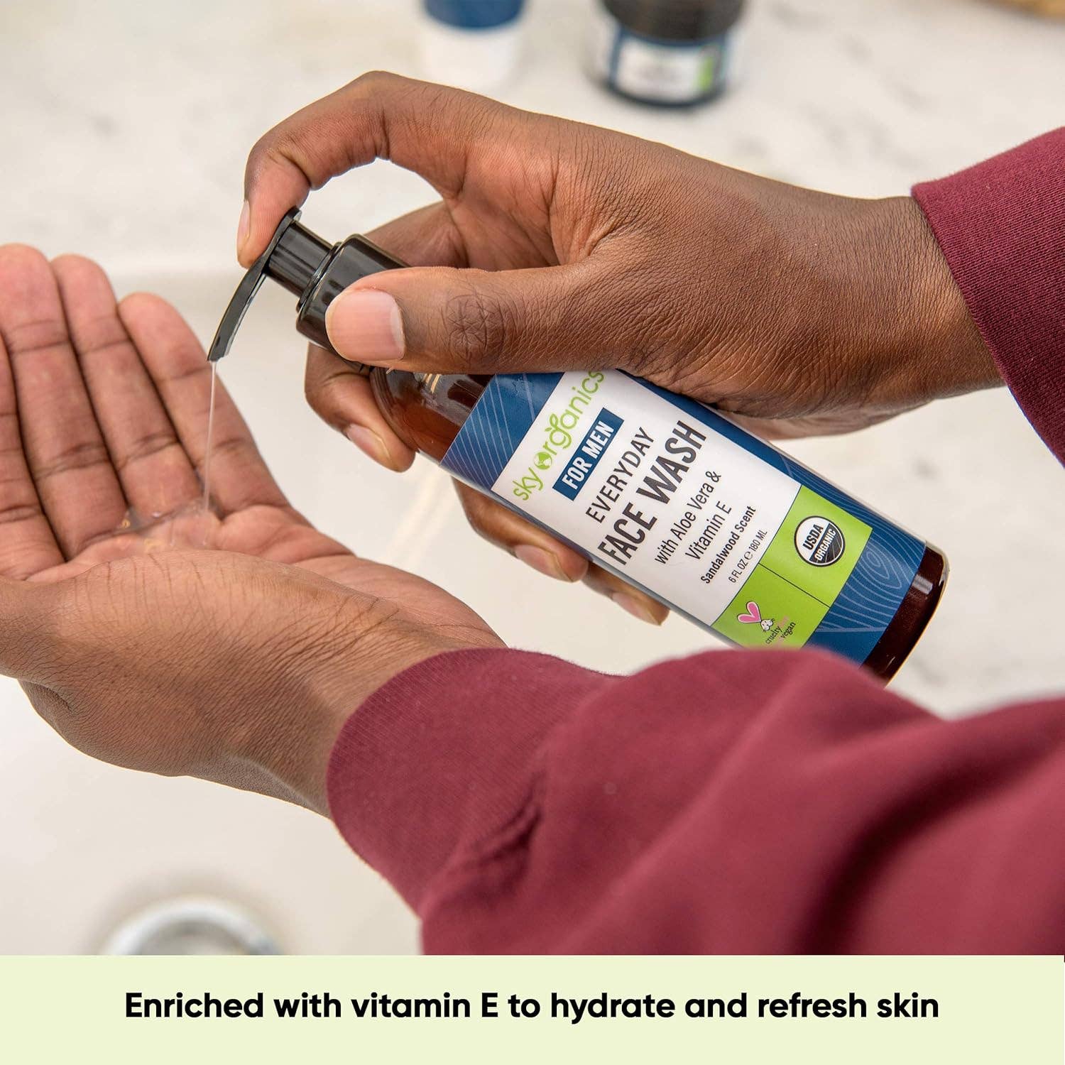 Sky Organics For Men  Everyday Face Wash - 6 Oz.