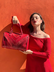 GEORGINA SHINY PATCHWORK BOSTON  BAG  WITH WALLET