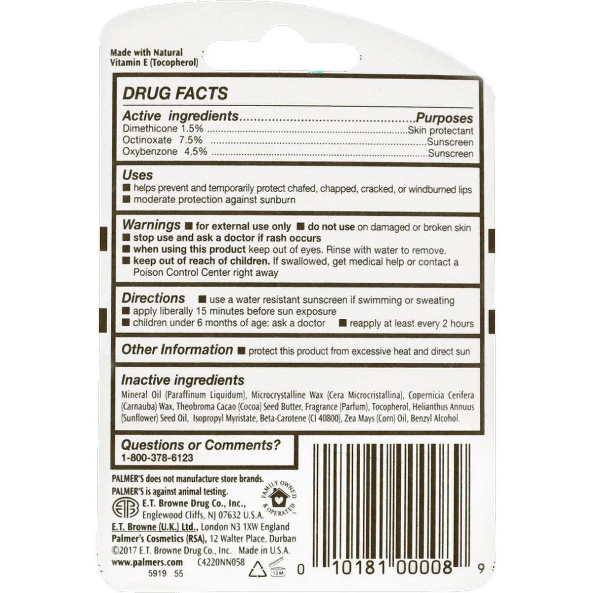 Palmer's Cocoa Butter Formula Lip Balm - 0.15 oz image 1
