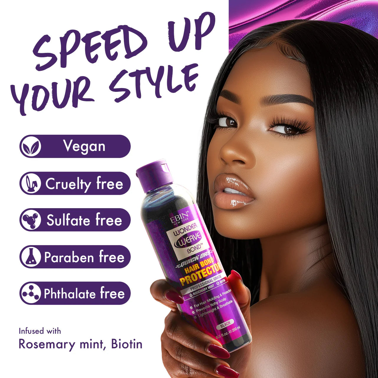 EBIN® NY Wonder Weave Bond Hair Bond Protector - Black image 1