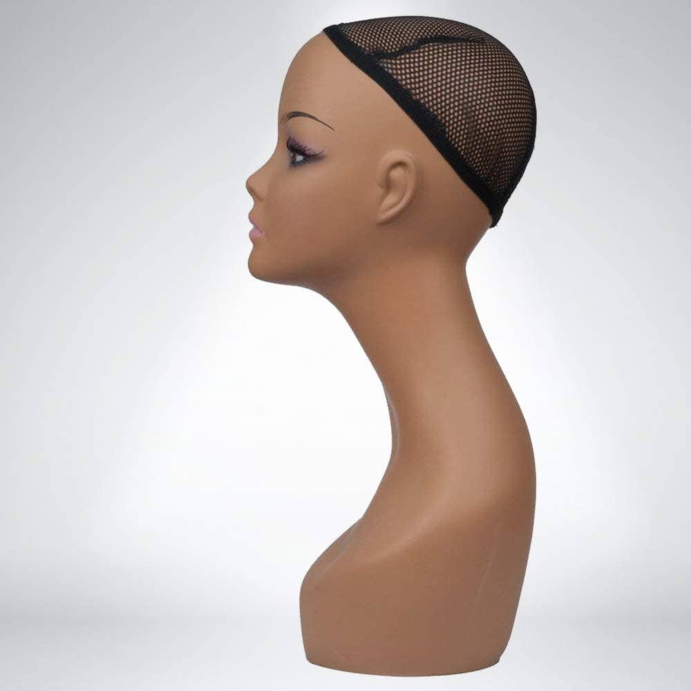18" Realistic Female Mannequin Wig Head with Shoulders