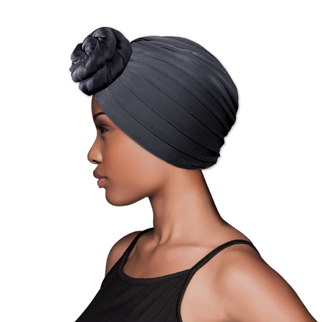 EVOLVE® Top Knot Turban Black #328 image 3