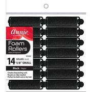 Annie Foam Rollers Small 14Ct Black