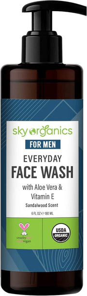 Sky Organics For Men  Everyday Face Wash - 6 Oz.