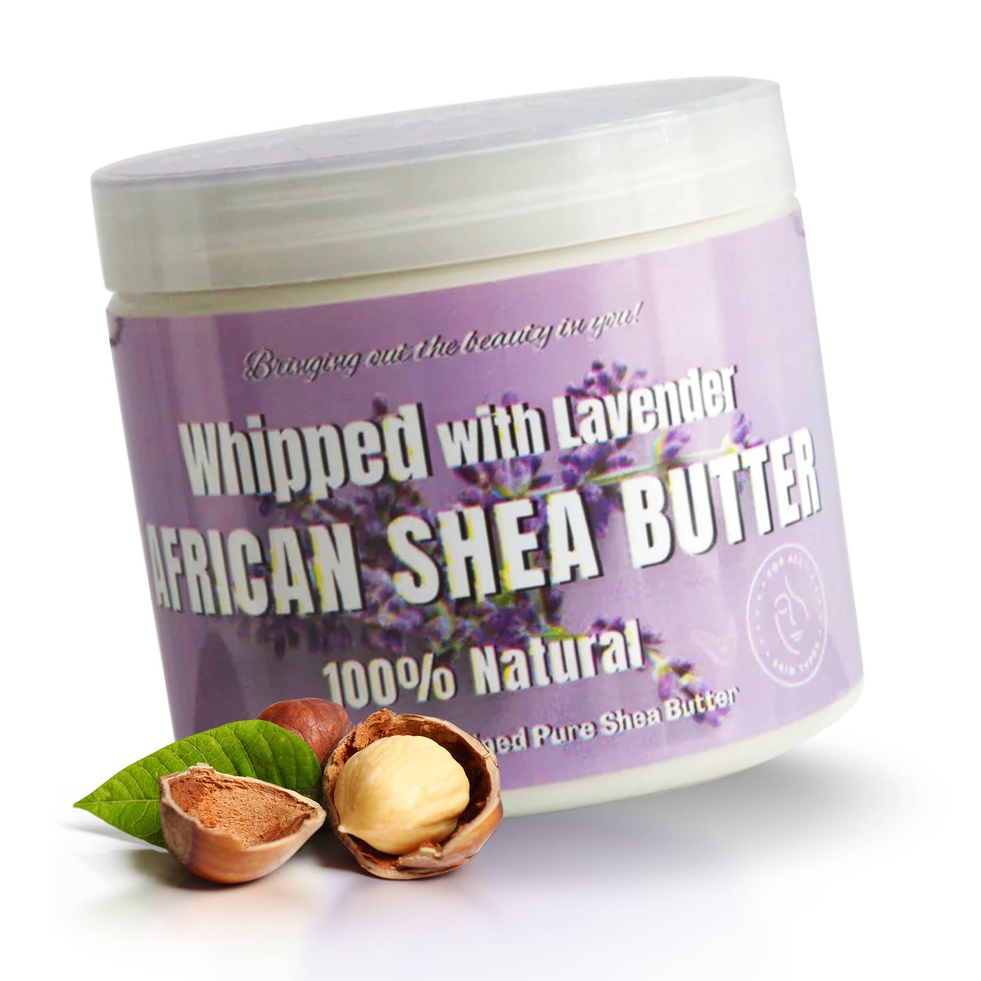 Whipped African Ivory Shea Butter, Lavender - 12oz