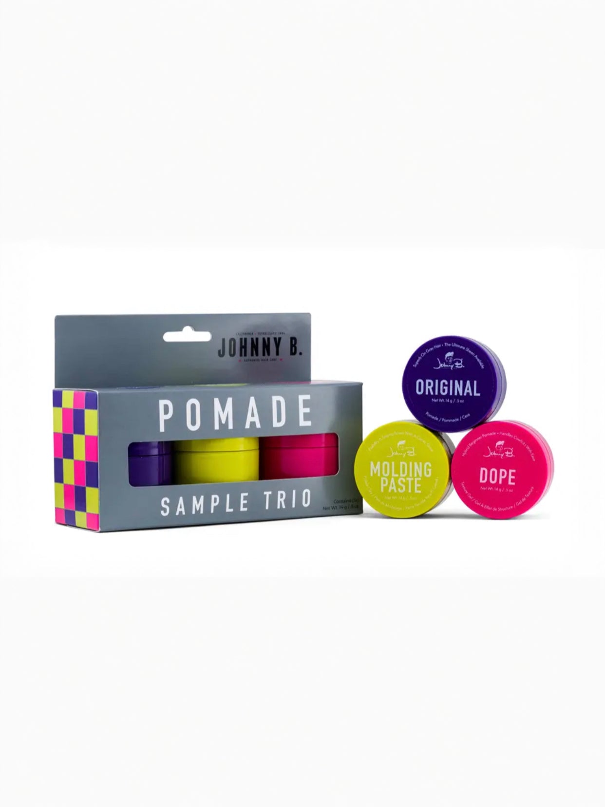 Johnny B Pomade Sample Trio 0.5 oz image 0