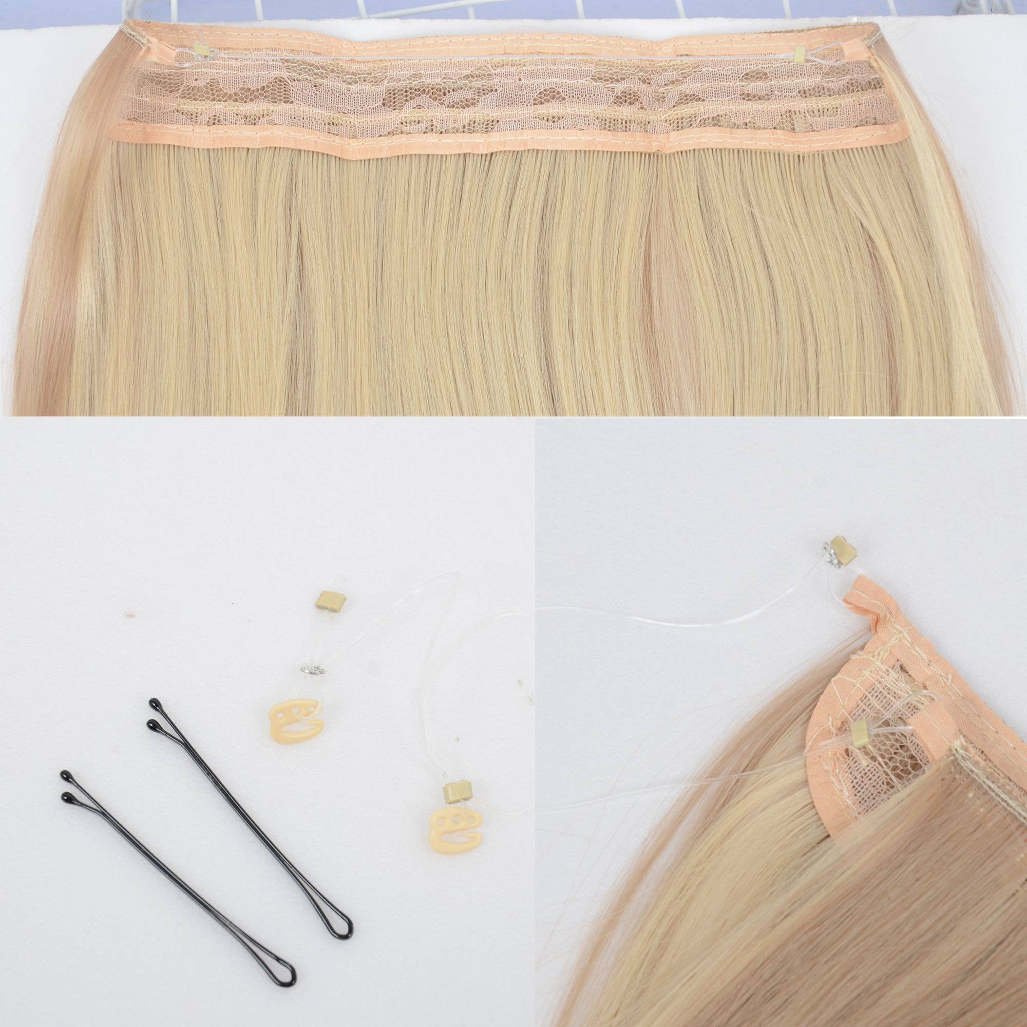 22" Long Straight Natural Hair Extensions Invisible Clip-ins