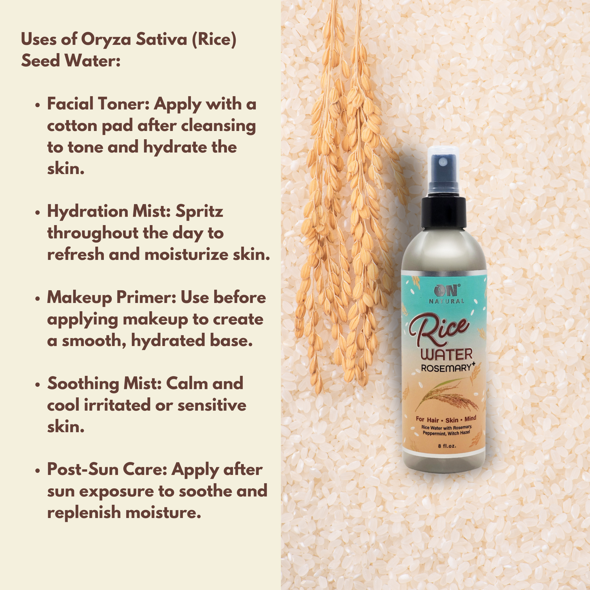 ON NATURAL - Rice Water + Rosemary