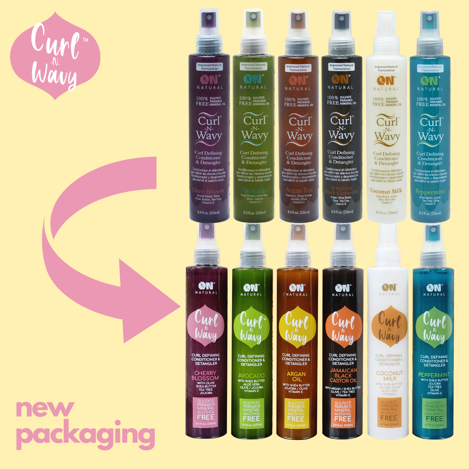 ON NATURAL - Curl n Wavy - Detangler + Argan Tree