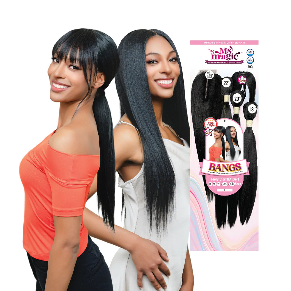 Ms Magic Yaki Bangs Straight - 18",20",22"+Bangs 5pcs