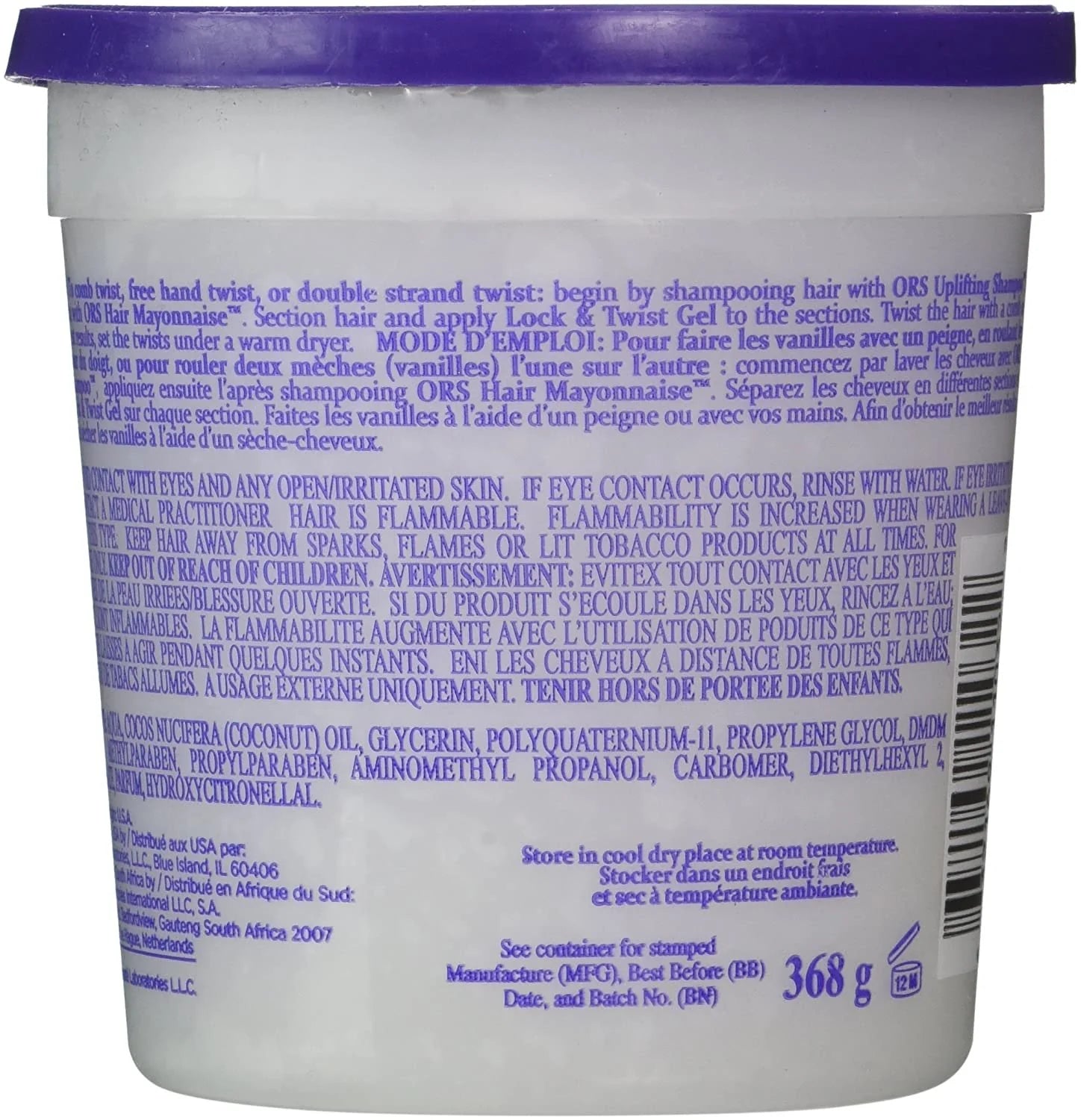 ORS Lock and Twist Gel Hair Gel Formula