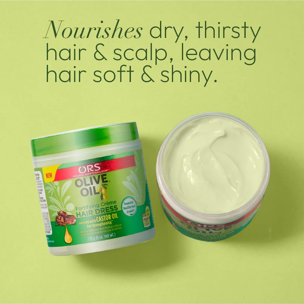 ORS Olive Oil Fortifying Creme Hair Dress Infused with Castor Oil for Strengthening