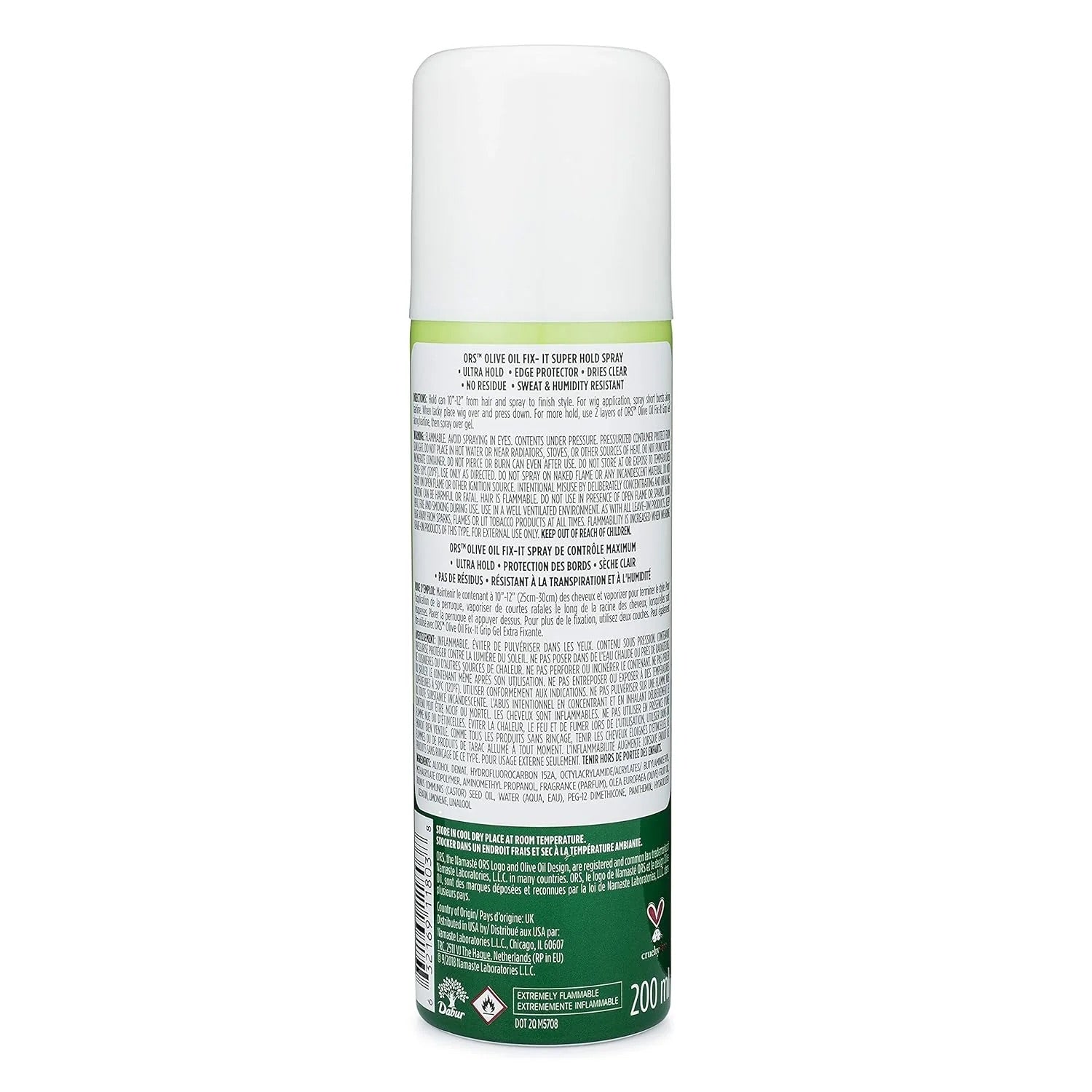 ORS Olive Oil Fix-It Super Hold Wig Grip Spray Infused With Castor Oil For Strengthening & Hairline Maintenance Extreme Hold