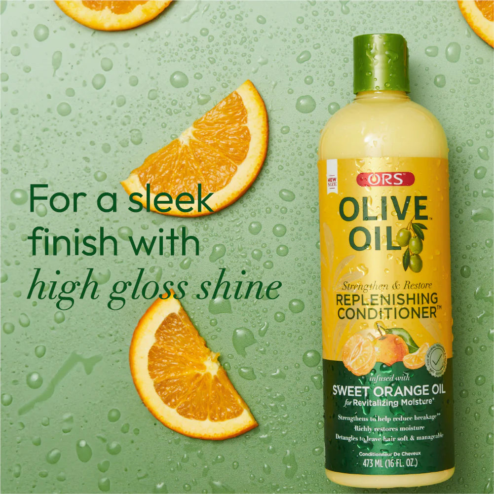 ORS Olive Oil Strengthen and Nourish Replenishing Conditioner Infused with Sweet Orange Oil For Revitalizing Moisture