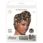 EVOLVE® Satin-Lined Turban Leopard #325 image 0