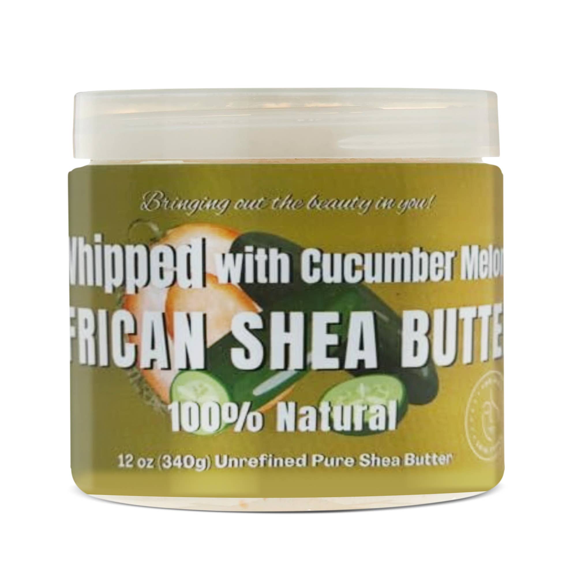 Whipped African Ivory Shea Butter, Cucumber Melon - 12oz