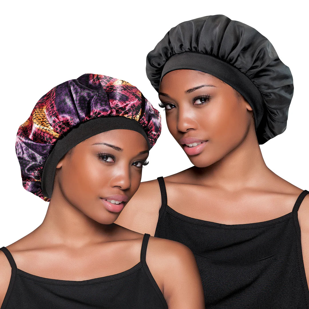 EVOLVE® 2 Satin Bonnets Purple Snakeskin & Black #5995 image 2