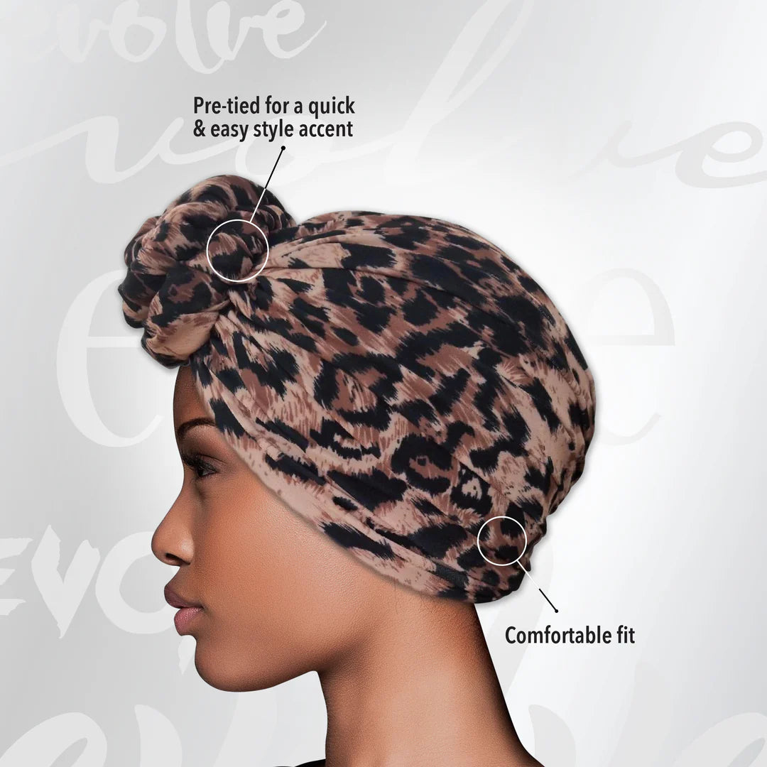 EVOLVE® Top Knot Turban Animal Print #326 image 1