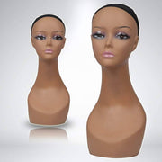 18" Realistic Female Mannequin Wig Head with Shoulders