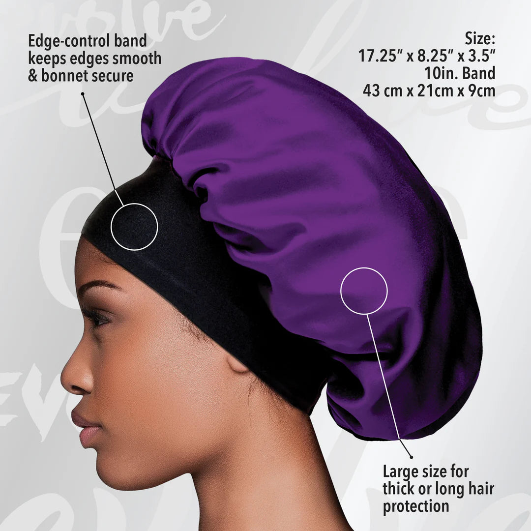 EVOLVE® LUXE Satin Wide-Edge Bonnet Purple #1663 image 1
