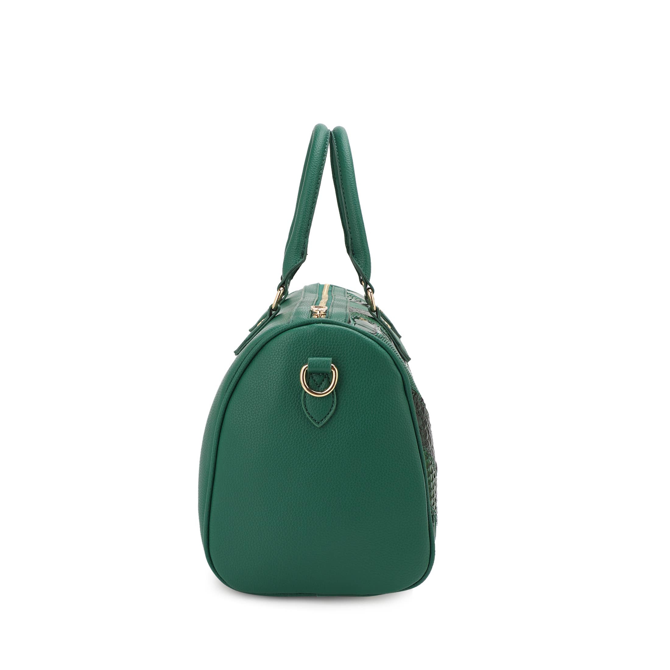 GEORGINA SHINY PATCHWORK BOSTON  BAG  WITH WALLET