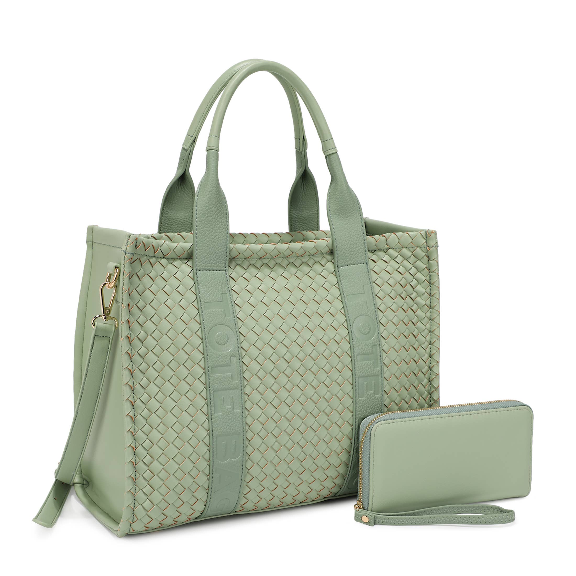 FLAMENCO WOVEN TOTE BAG WITH WALLET