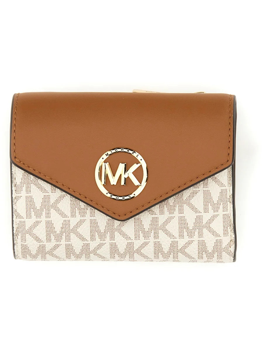 Michael Kors Greenwich Trifold Wallet Vanilla/Acrn image 0