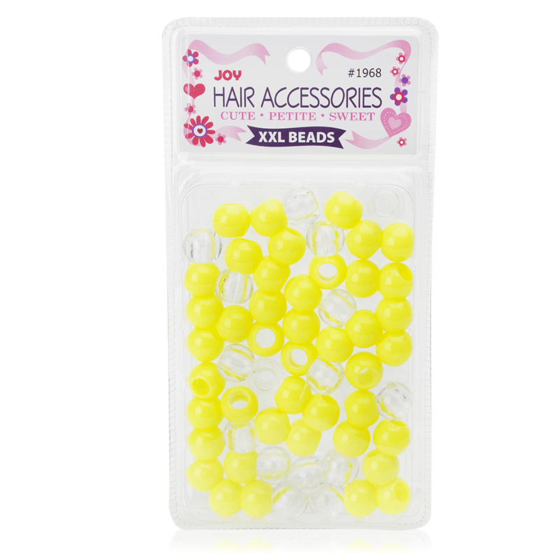 Joy Round Plastic Beads XX-Large Yellow