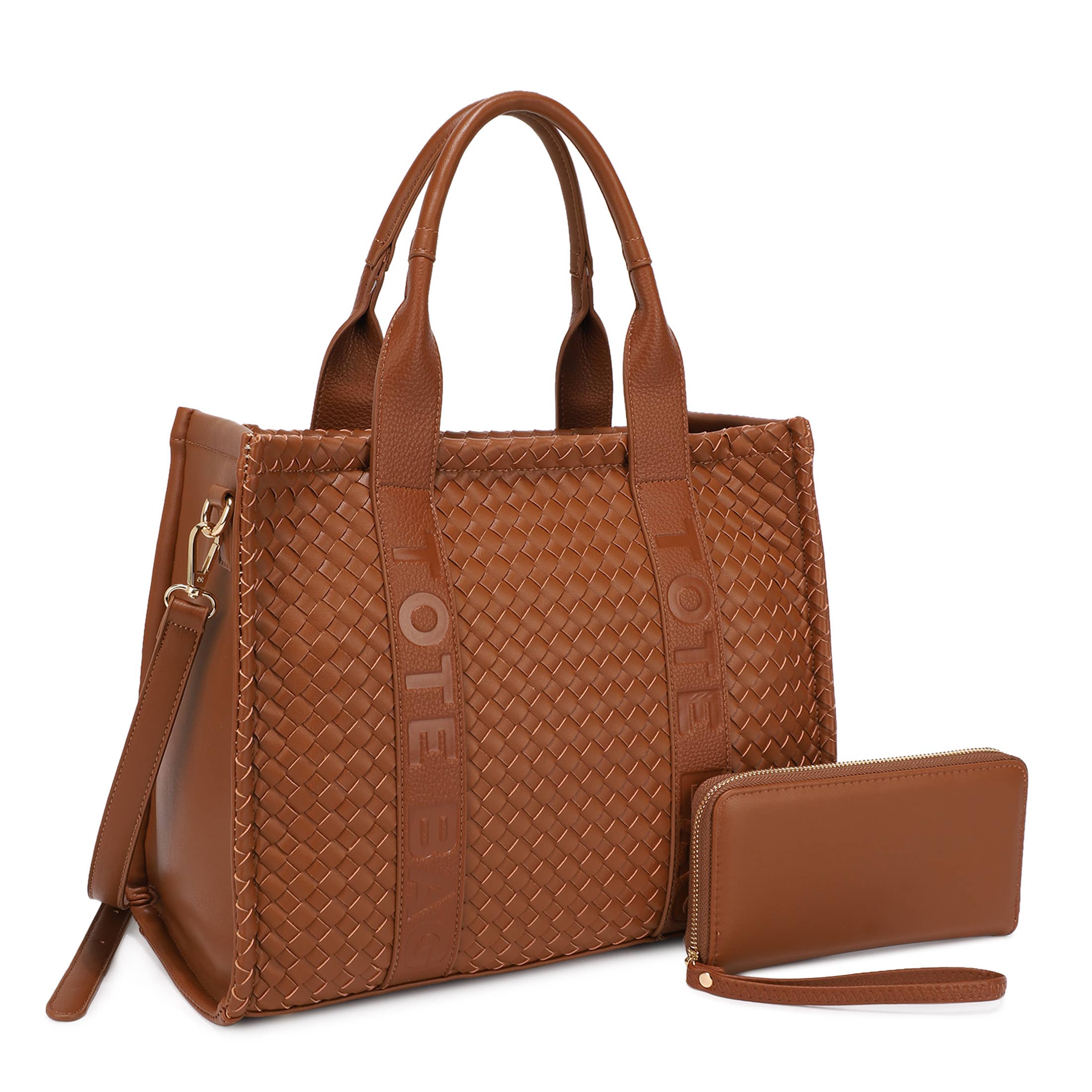 FLAMENCO WOVEN TOTE BAG WITH WALLET