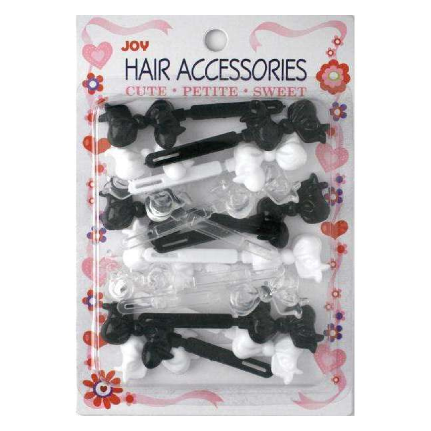 Joy Hair Barrettes 20ct Assorted Ribbon