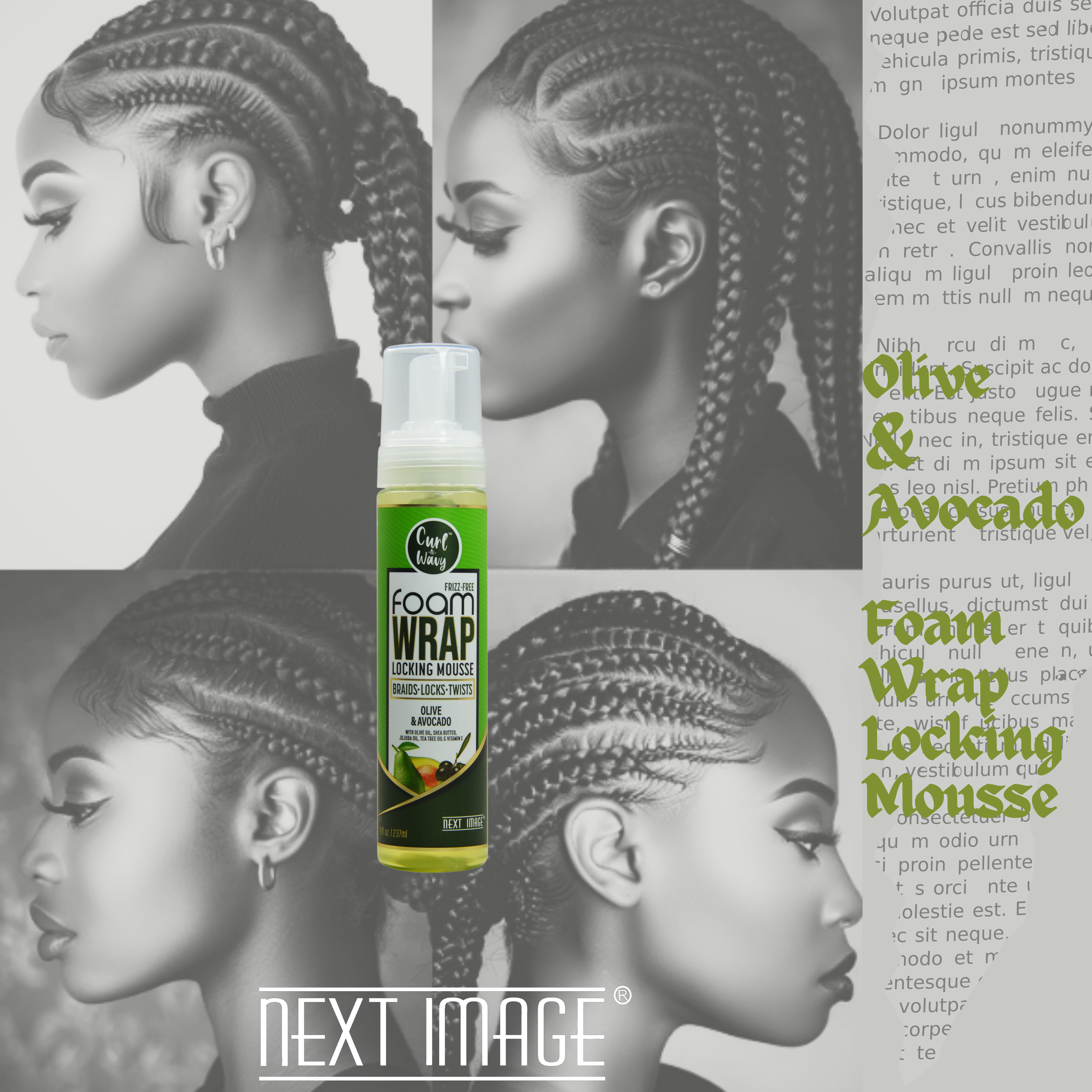 NEXT IMAGE - Foam Wrap Locking Mousse Olive & Avocado