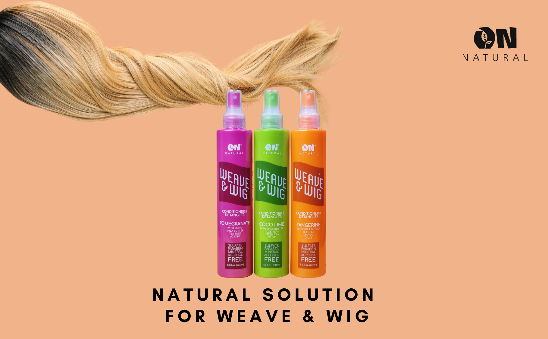ON NATURAL - Weave & Wig - Detangler Tangerine