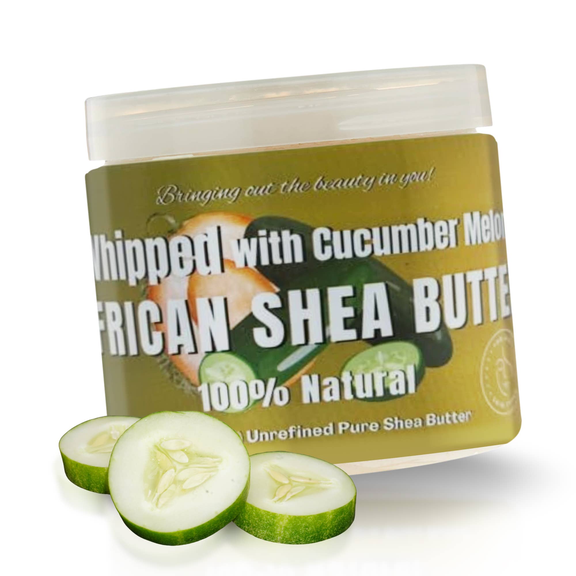 Whipped African Ivory Shea Butter, Cucumber Melon - 12oz